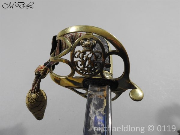 British 1822 Blue and Gilt Officer's Sword - Image 9