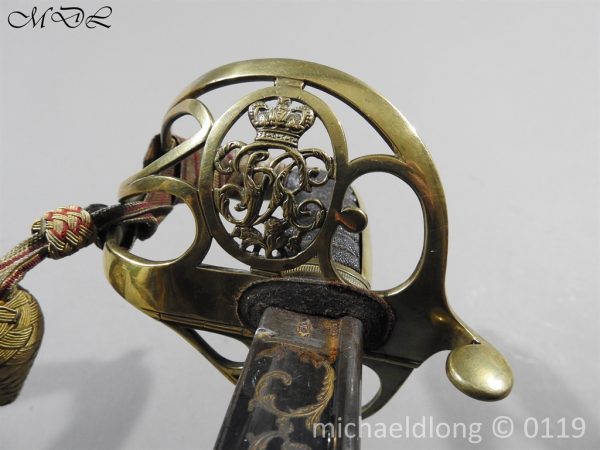 British 1822 Blue and Gilt Officer's Sword - Image 5
