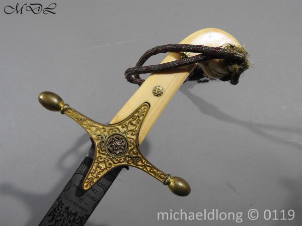 11th Hussars Prince Alberts Own Officer’s Mameluke Sword - Image 24