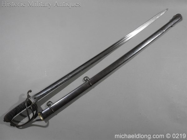 Victorian Royal Artillery Patent Tang Officer's Sword