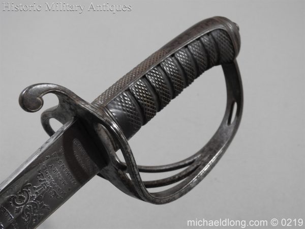 Victorian Royal Artillery Patent Tang Officer's Sword - Image 23