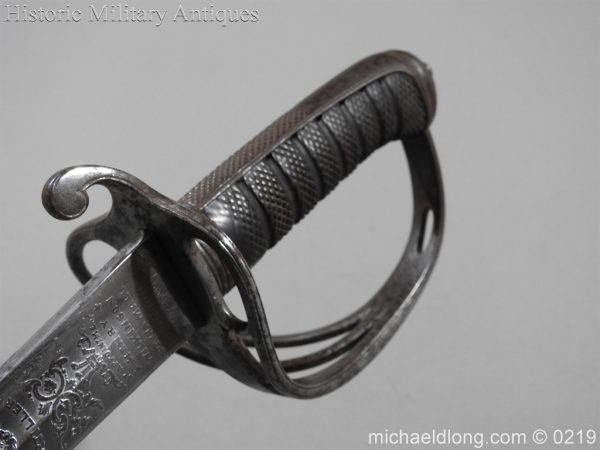 Victorian Royal Artillery Patent Tang Officer's Sword - Image 24