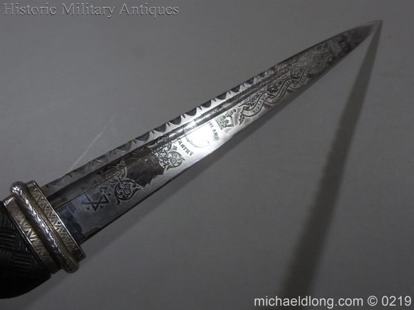 Scottish Highland Light Infantry Officer's Dirk - Image 11