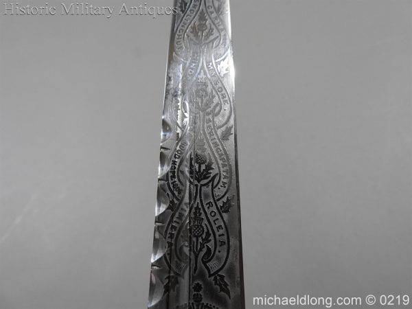 Scottish Highland Light Infantry Officer's Dirk - Image 14