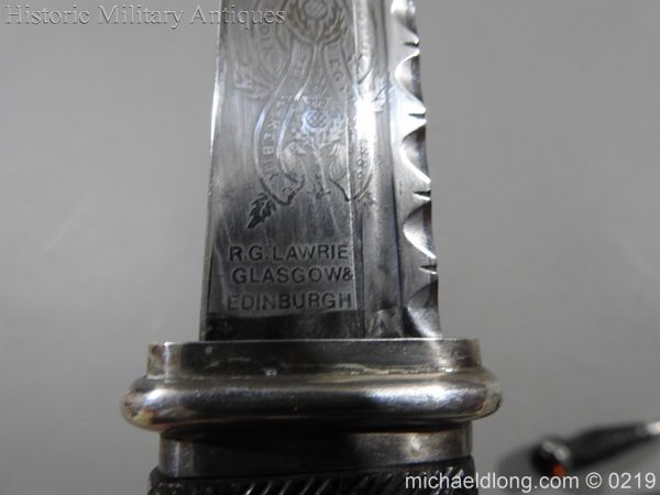 Scottish Highland Light Infantry Officer's Dirk - Image 17