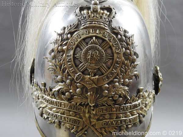 Scottish Lothians and Berwickshire Yeomanry Cavalry Helmet - Image 5