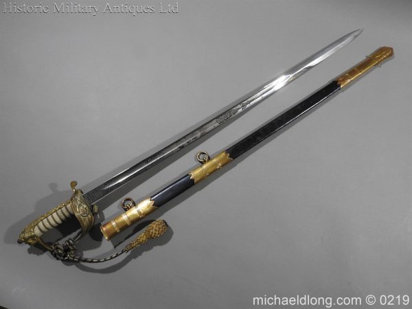 Royal Naval WW1 Presentation Sword - E Evans D S O