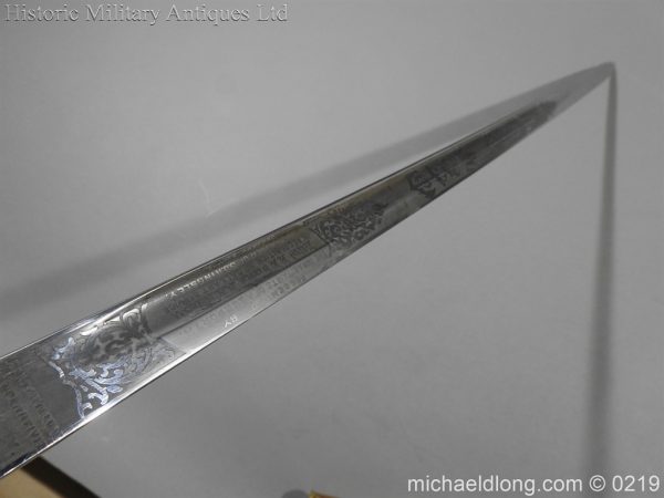 Royal Naval WW1 Presentation Sword - E Evans D S O - Image 11