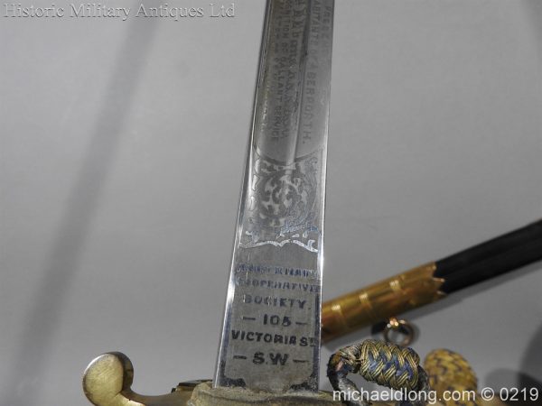 Royal Naval WW1 Presentation Sword - E Evans D S O - Image 12