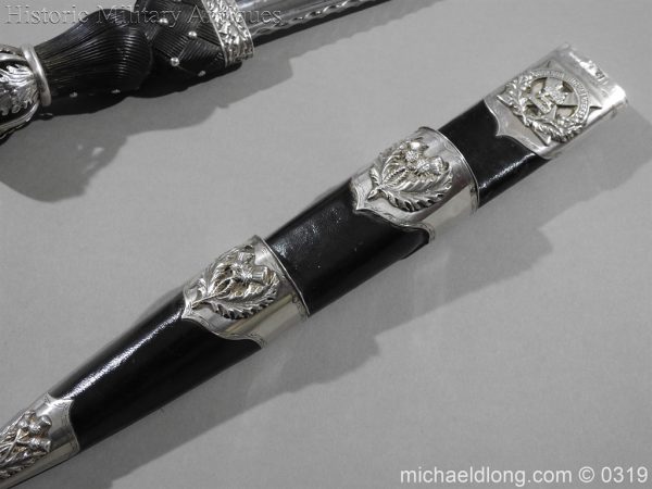 Gordon Highlander Officer's Silver Mounted Dirk - Image 7