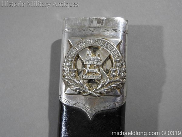 Gordon Highlander Officer's Silver Mounted Dirk - Image 8