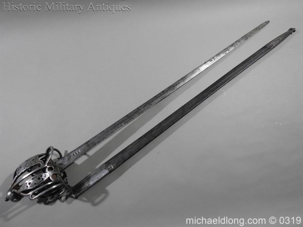 Scottish Basket Hilted Broadsword and Scabbard - Image 5