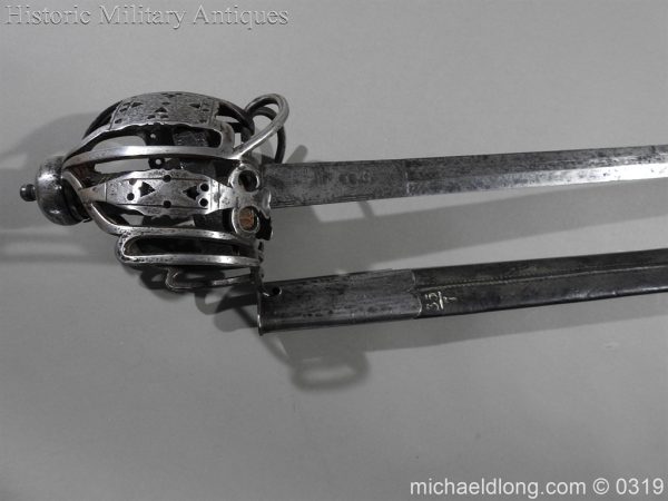 Scottish Basket Hilted Broadsword and Scabbard - Image 6