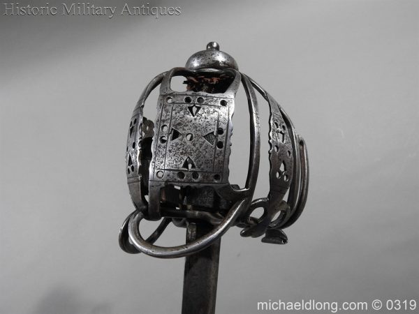 Scottish Basket Hilted Broadsword and Scabbard - Image 23