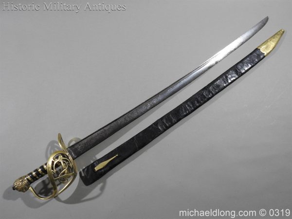 British Naval Slot Hilt Officer's Sword C 1780