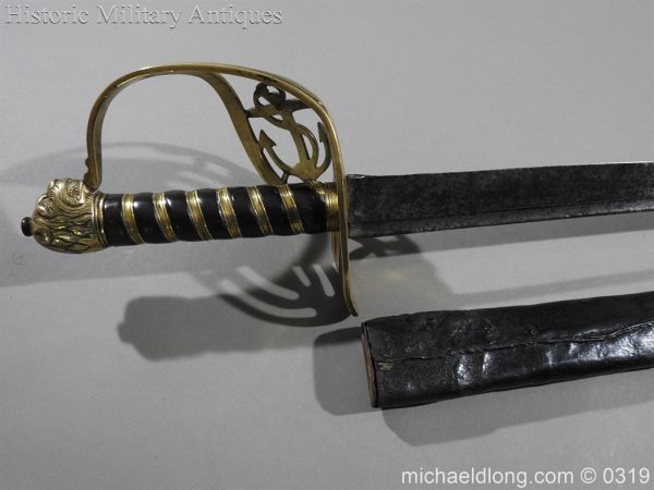 British Naval Slot Hilt Officer's Sword C 1780 - Image 6