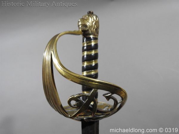 British Naval Slot Hilt Officer's Sword C 1780 - Image 23