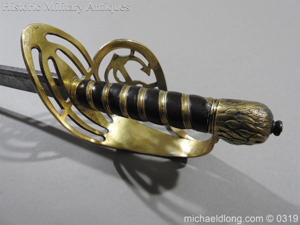 British Naval Slot Hilt Officer's Sword C 1780 - Image 24