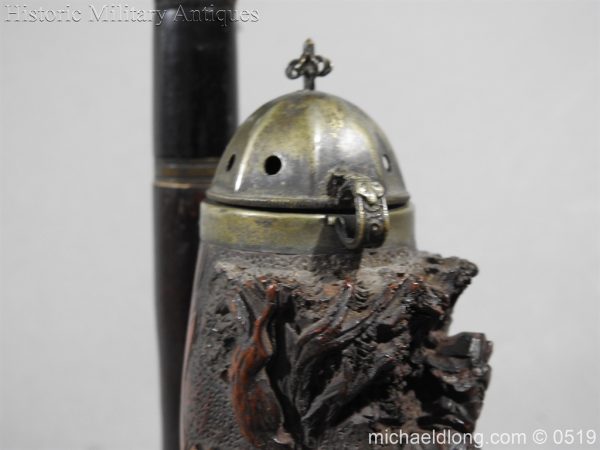 Black Forest Curved Hunting Scene Pipe c 1900 - Image 5