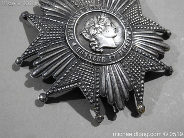 French Silver Order of the Legion of Honour Grand Cross Breast Star - Image 3