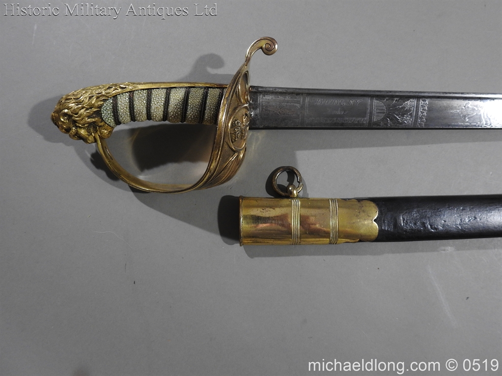 Royal Naval Officer's Pipe Back Sword By Dudley - Image 2