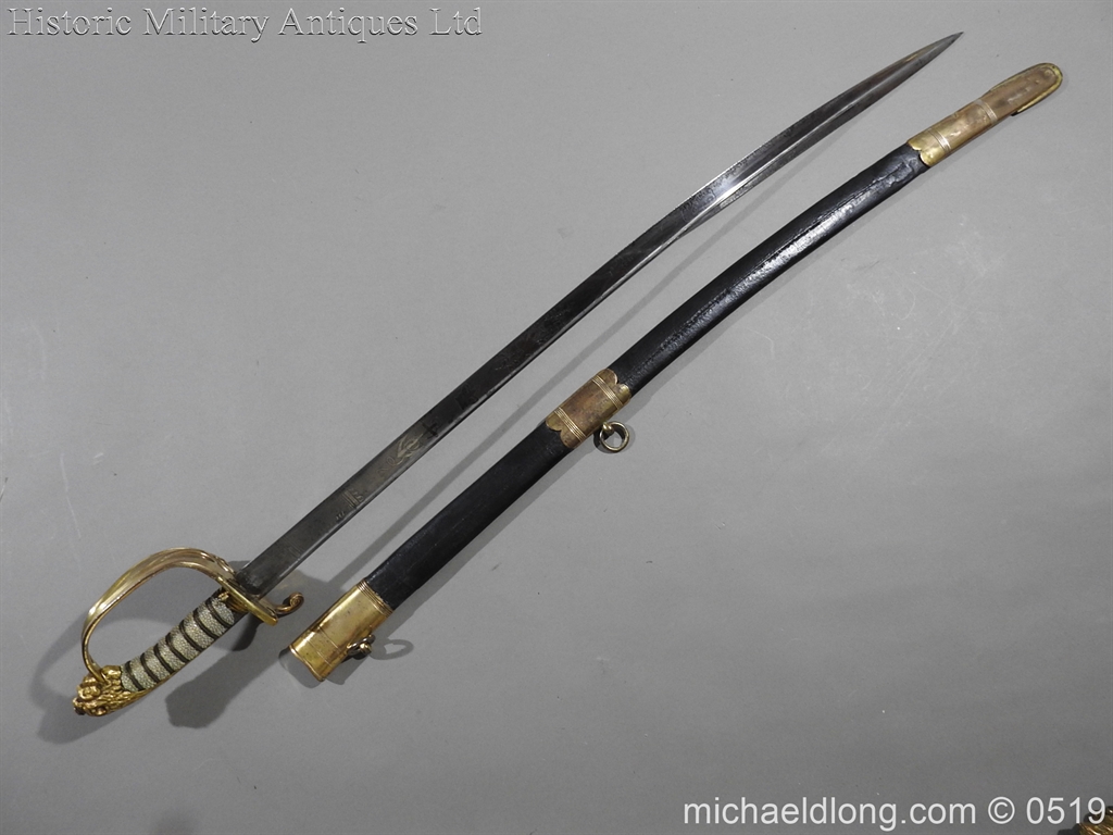 Royal Naval Officer's Pipe Back Sword By Dudley - Image 5