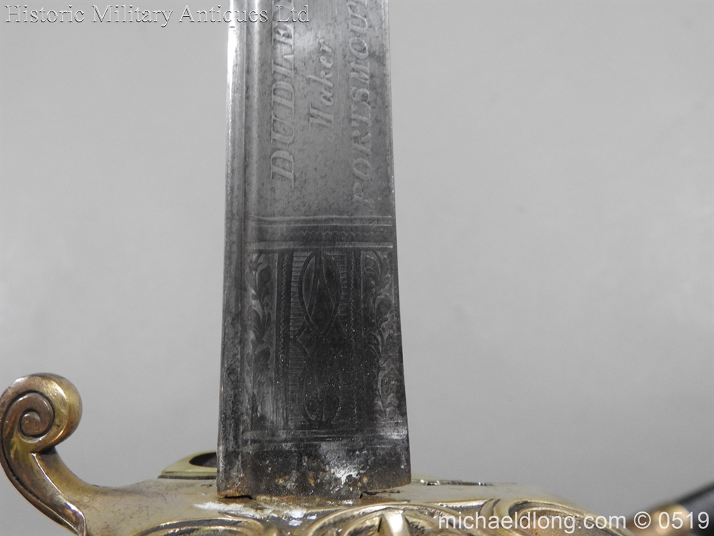 Royal Naval Officer's Pipe Back Sword By Dudley - Image 13