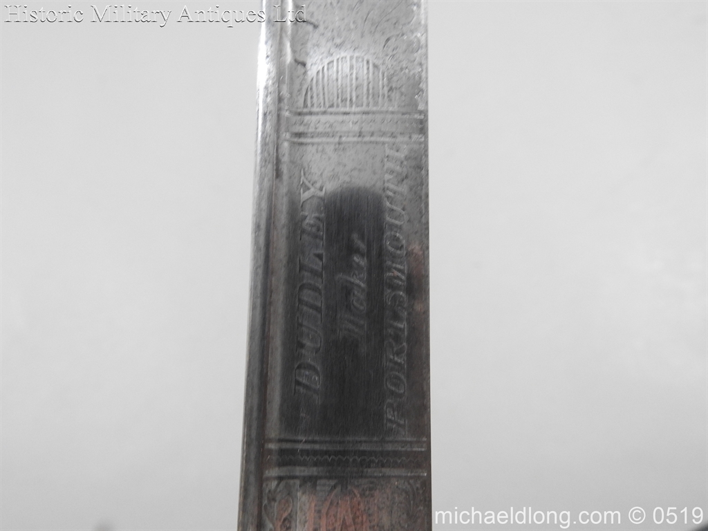 Royal Naval Officer's Pipe Back Sword By Dudley - Image 14