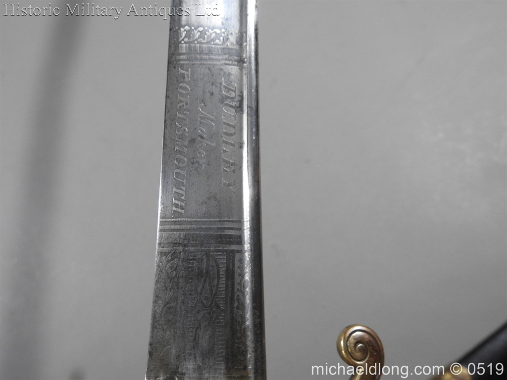 Royal Naval Officer's Pipe Back Sword By Dudley - Image 18