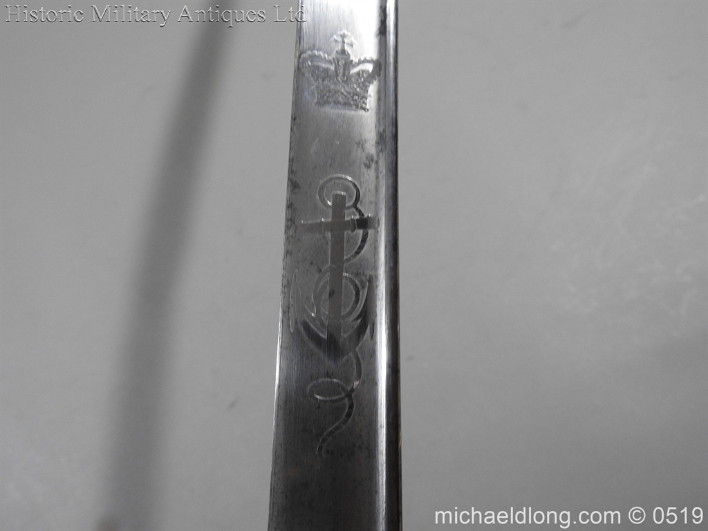 Royal Naval Officer's Pipe Back Sword By Dudley - Image 19