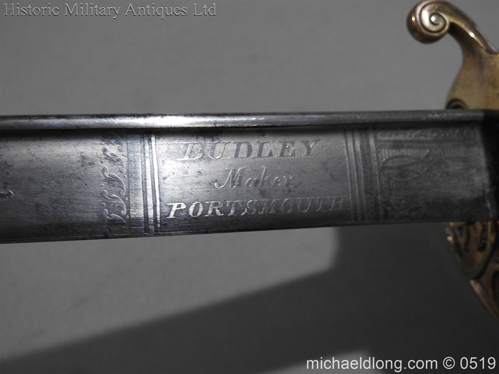 Royal Naval Officer's Pipe Back Sword By Dudley - Image 23
