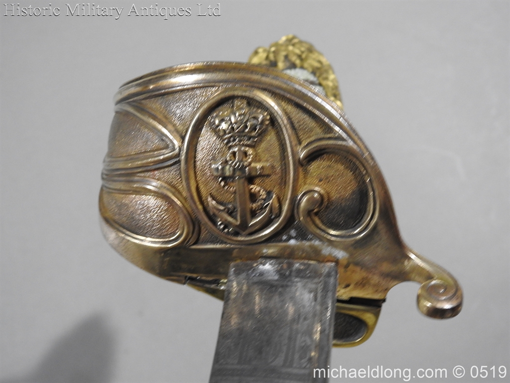 Royal Naval Officer's Pipe Back Sword By Dudley - Image 24
