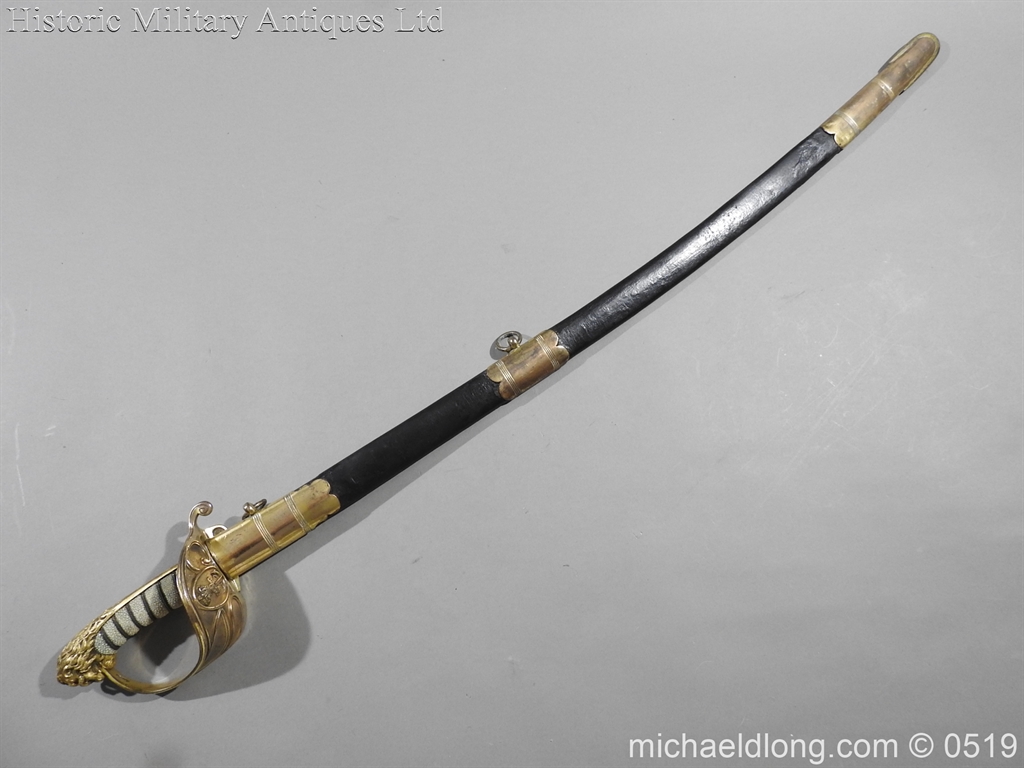 Royal Naval Officer's Pipe Back Sword By Dudley - Image 30