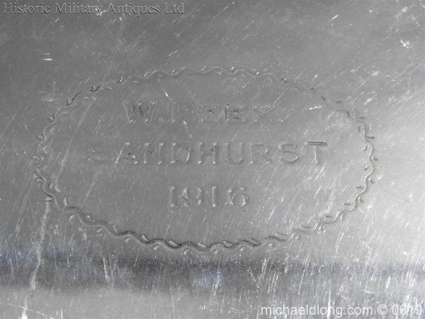 Sandhurst Presentation Silver Tray Dated 1916 - Image 2