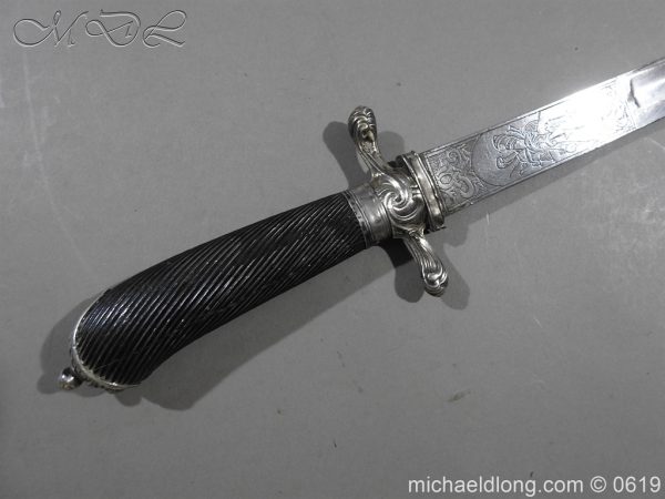 English Silver Mounted Hunting Hanger - Image 2