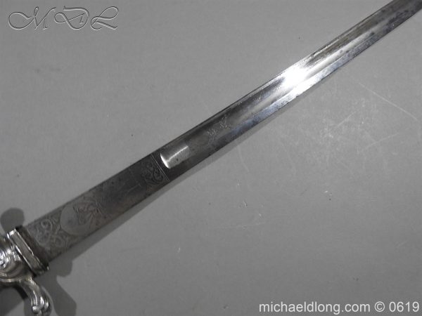 English Silver Mounted Hunting Hanger - Image 3