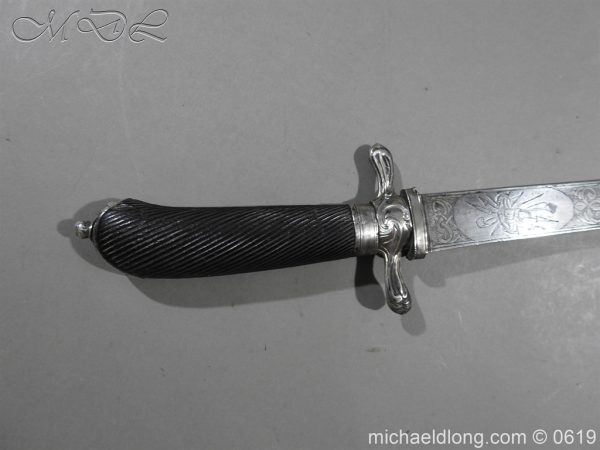 English Silver Mounted Hunting Hanger - Image 6