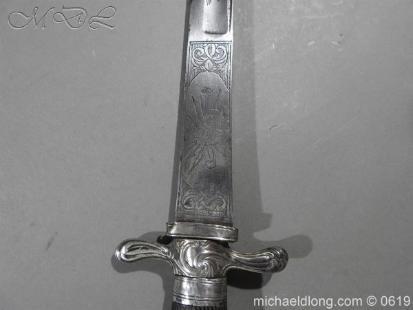 English Silver Mounted Hunting Hanger - Image 9
