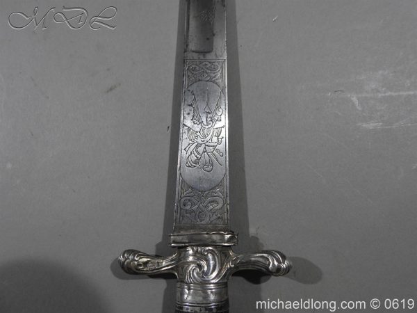 English Silver Mounted Hunting Hanger - Image 11
