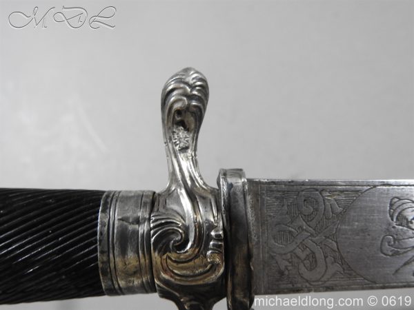 English Silver Mounted Hunting Hanger - Image 14