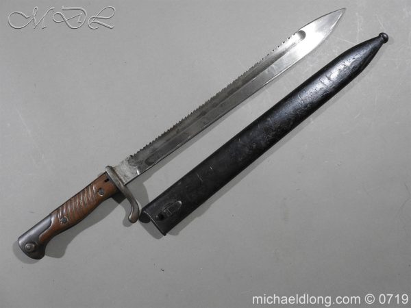 German Saw Back WW1 Butcher Bayonet