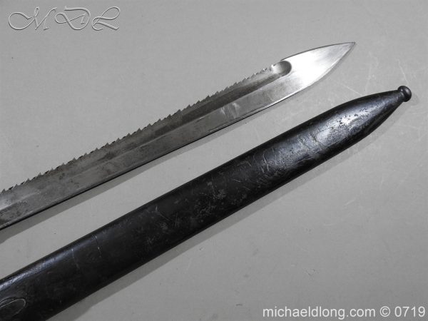 German Saw Back WW1 Butcher Bayonet - Image 3