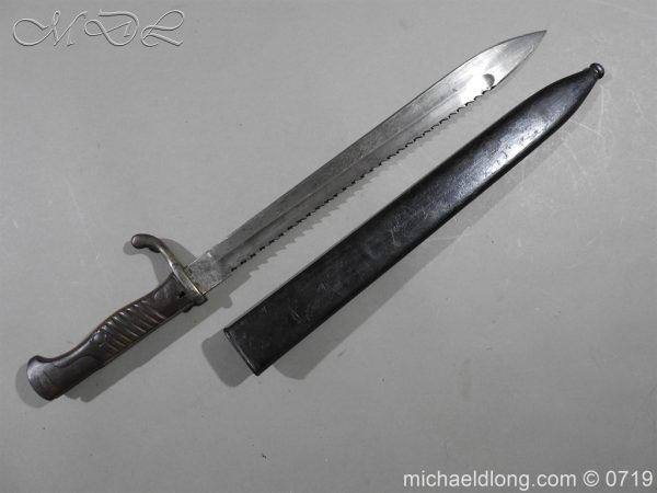 German Saw Back WW1 Butcher Bayonet - Image 4