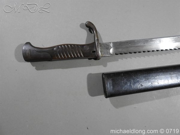 German Saw Back WW1 Butcher Bayonet - Image 5