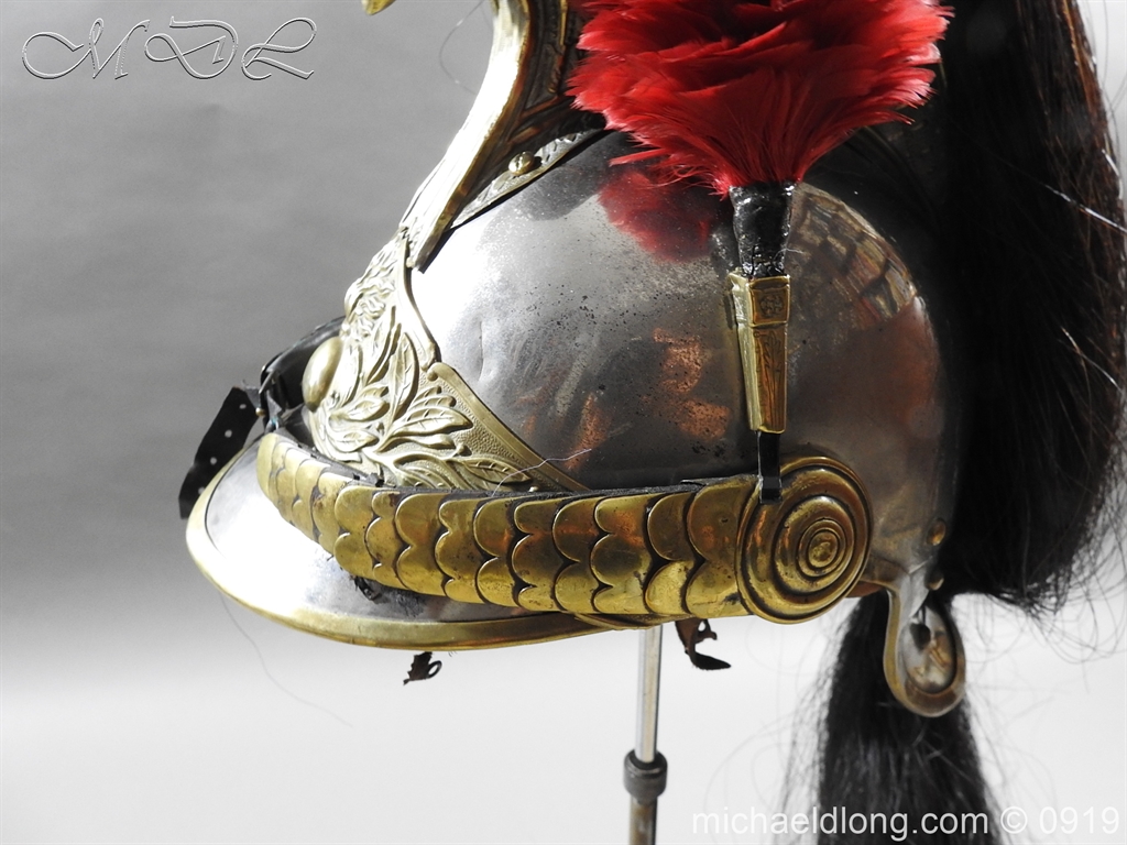 GREAT French Cuirassier Officer's Napoleon Brass Helmet WITH STAND SCA HANDMADE