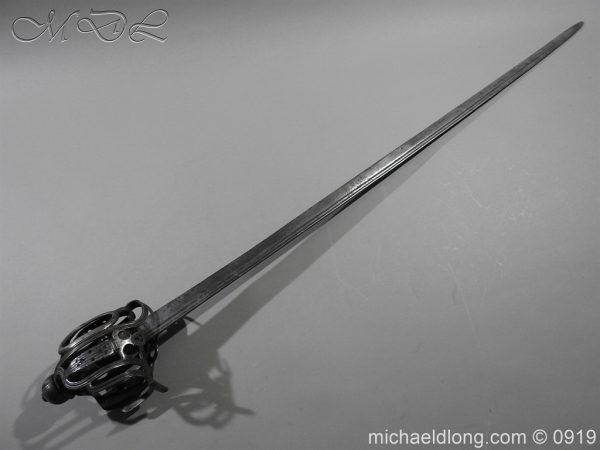 English Basket Hilt Cavalry Sword c 1740 - Image 5