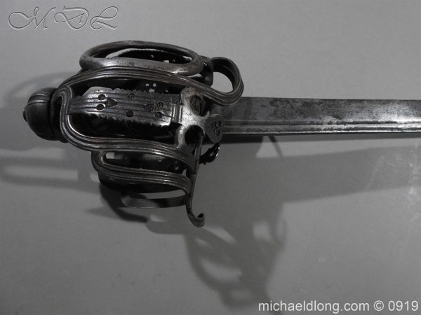 English Basket Hilt Cavalry Sword c 1740 - Image 6