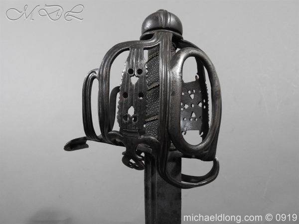 English Basket Hilt Cavalry Sword c 1740 - Image 9