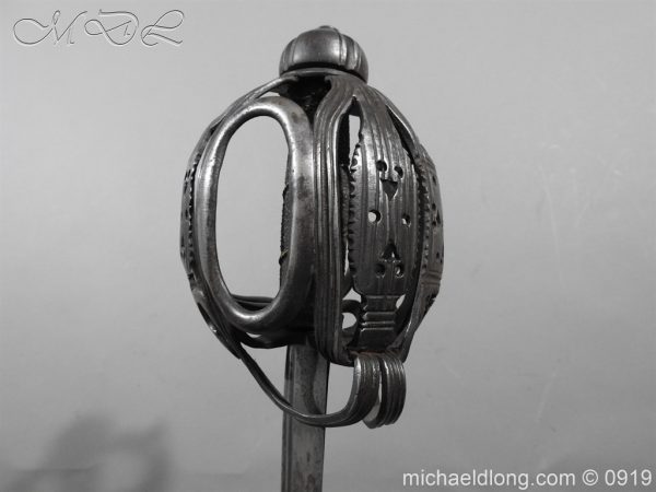 English Basket Hilt Cavalry Sword c 1740 - Image 10