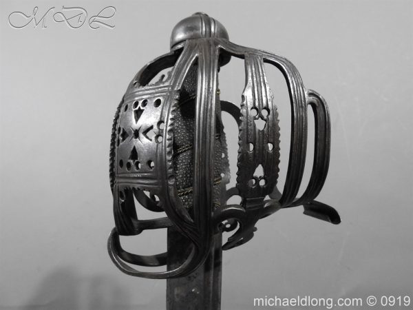 English Basket Hilt Cavalry Sword c 1740 - Image 11